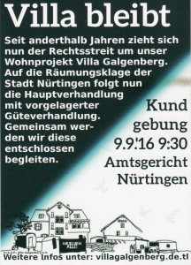 Kundgebung Villa Galgenberg